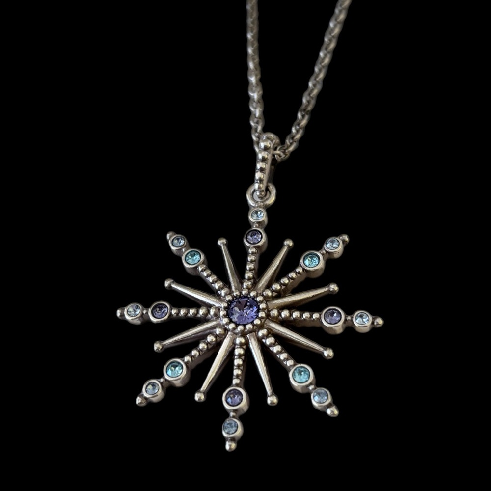 Brighton "HALO STARLIT" Necklace Starburst Design.  Beautiful Blues